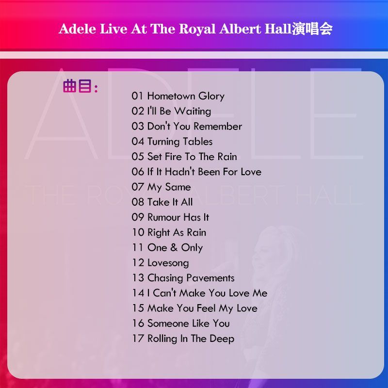 Music Audio CD Adele Live At T - Audio Music Lyrics recension och pris