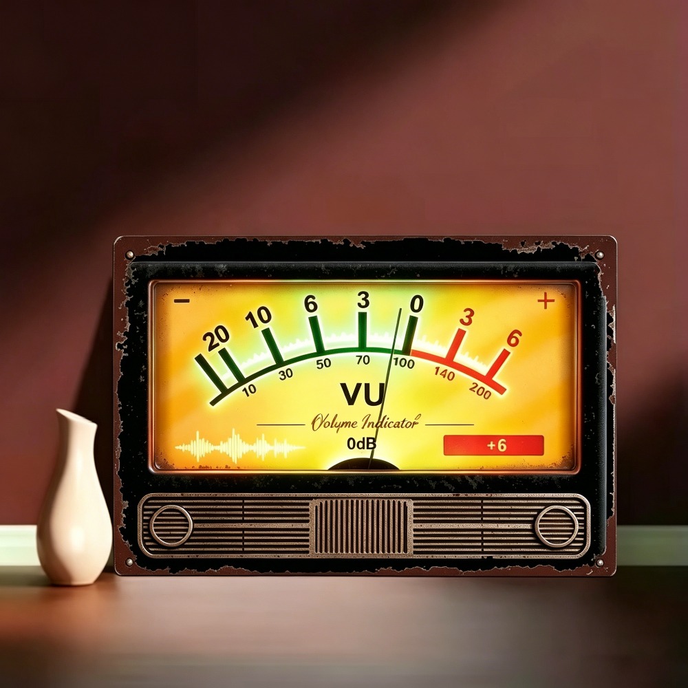 Retro VU volume indicator meta - Audio Music Logo recension och pris
