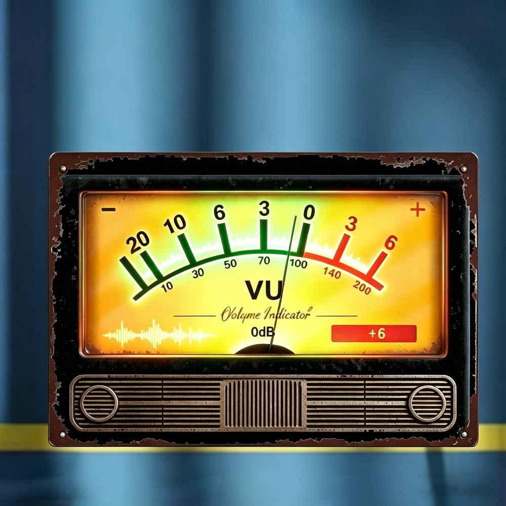 Retro VU volume indicator meta - Audio Music Logo recension och pris