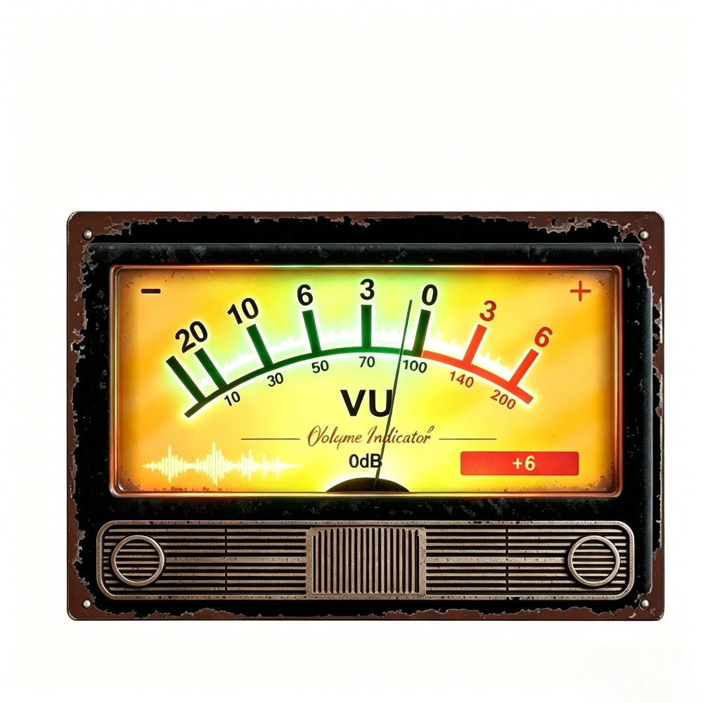 Retro VU volume indicator meta - Audio Music Logo recension och pris