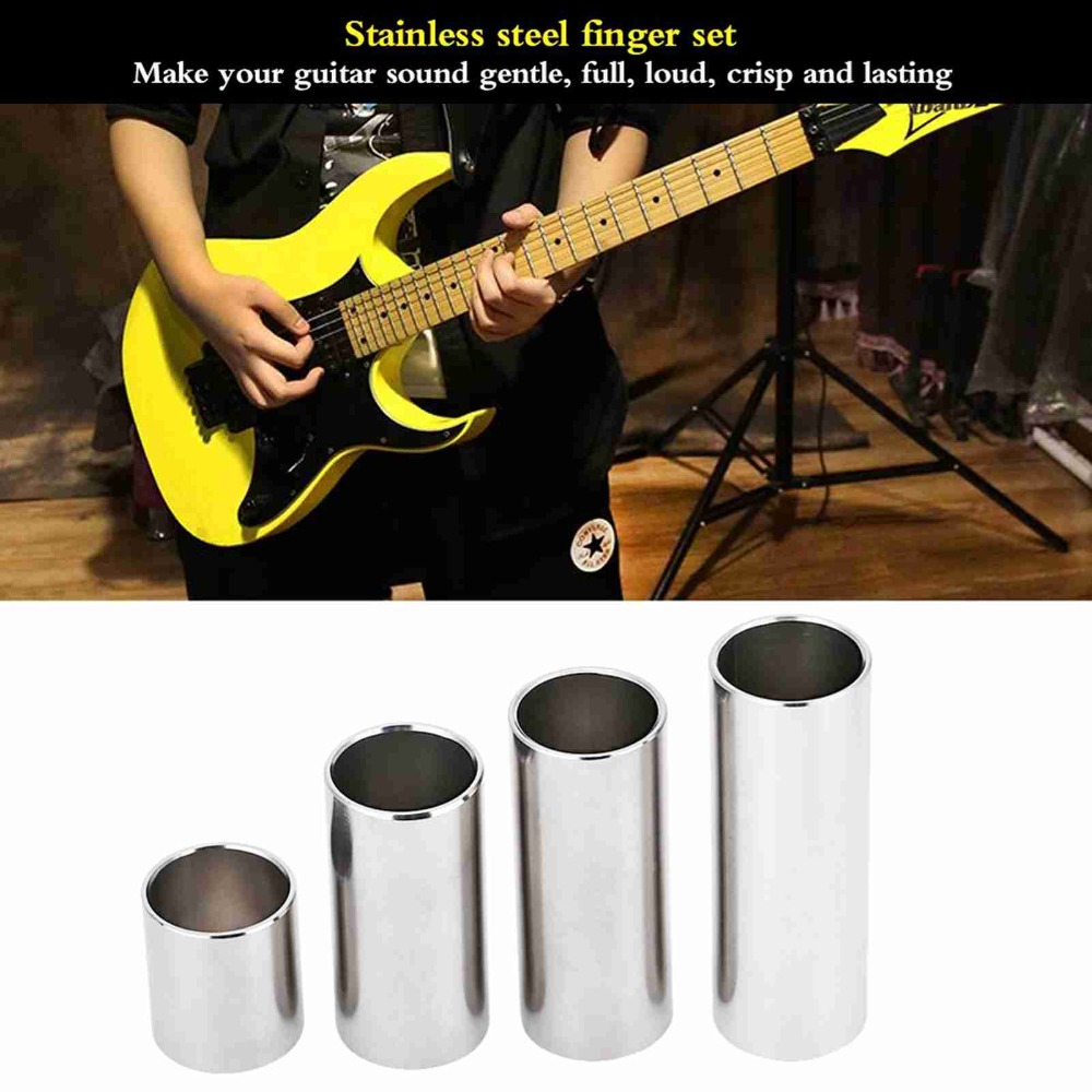 4pcs Stainless Steel Guitar Sl - Guitar Slide Tube recension och pris