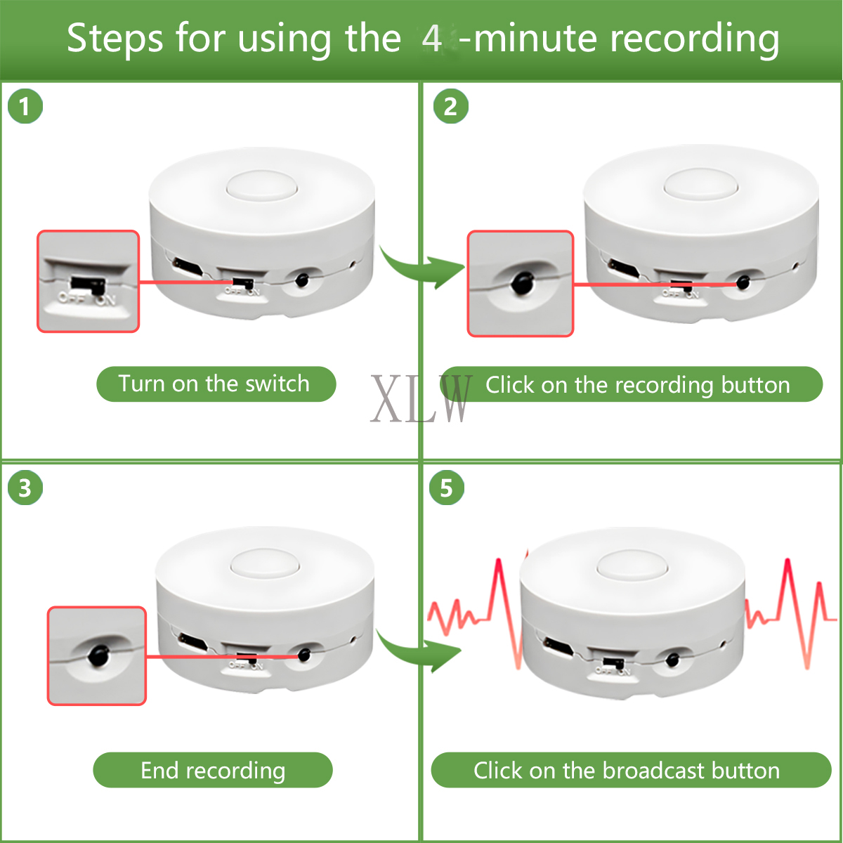 4M Voice Recording Button for  - Audio Music Box recension och pris