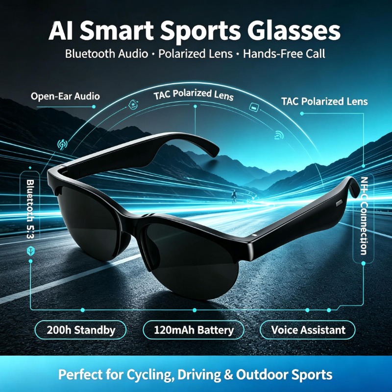Smart Sports Glasses Open Ear  - Audio Music Free recension och pris