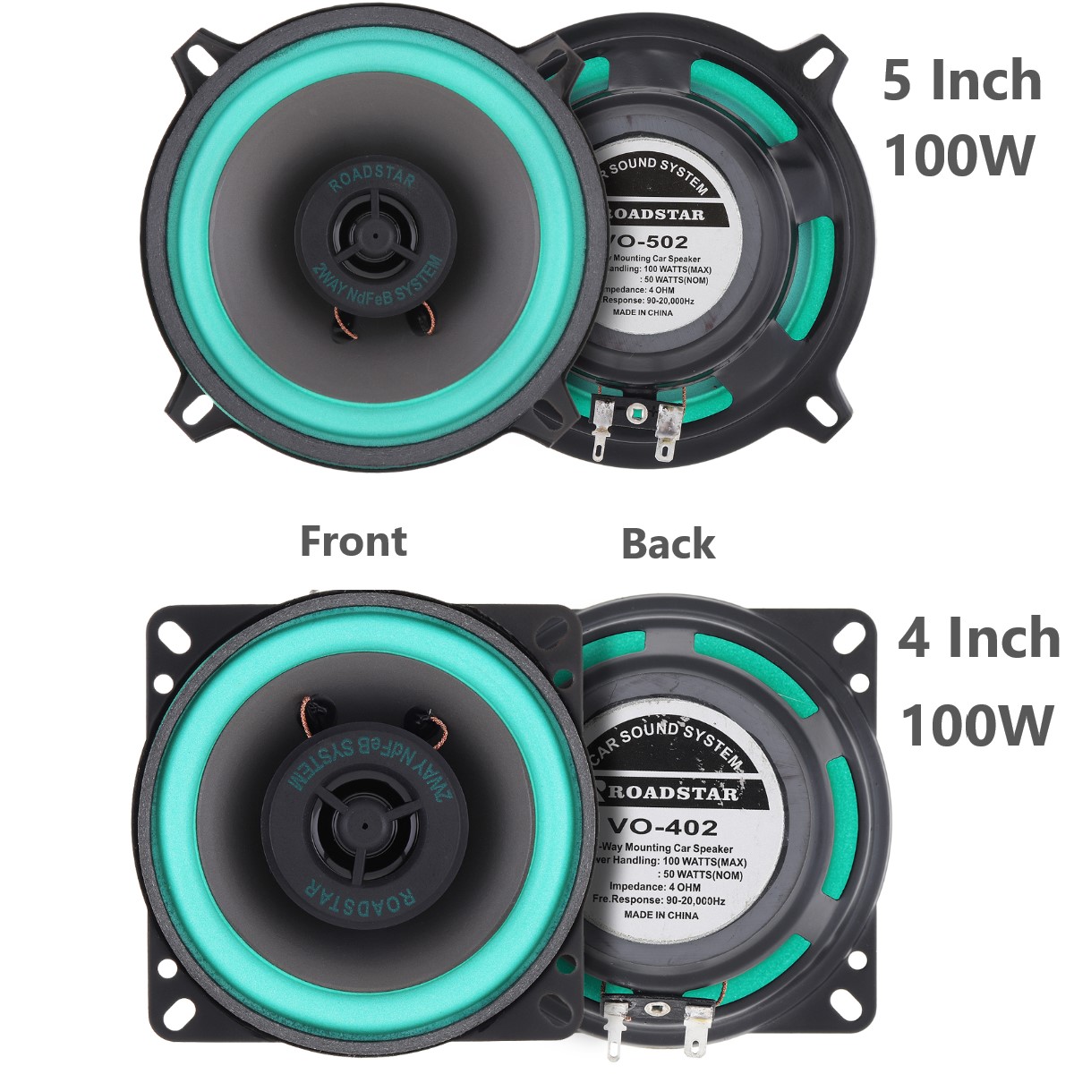 4 Inch / 5 Inch 100W Car HiFi  - Audio Universal Music recension och pris