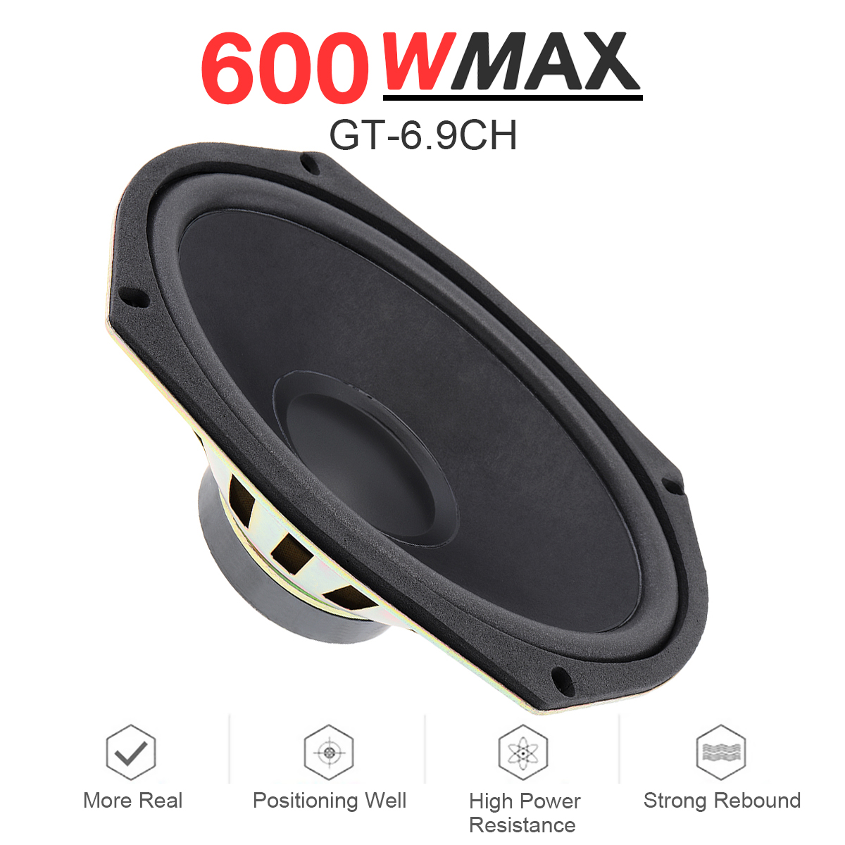 1 / 2 Piece 6x9 Inch 600W Univ - Audio Universal Music recension och pris