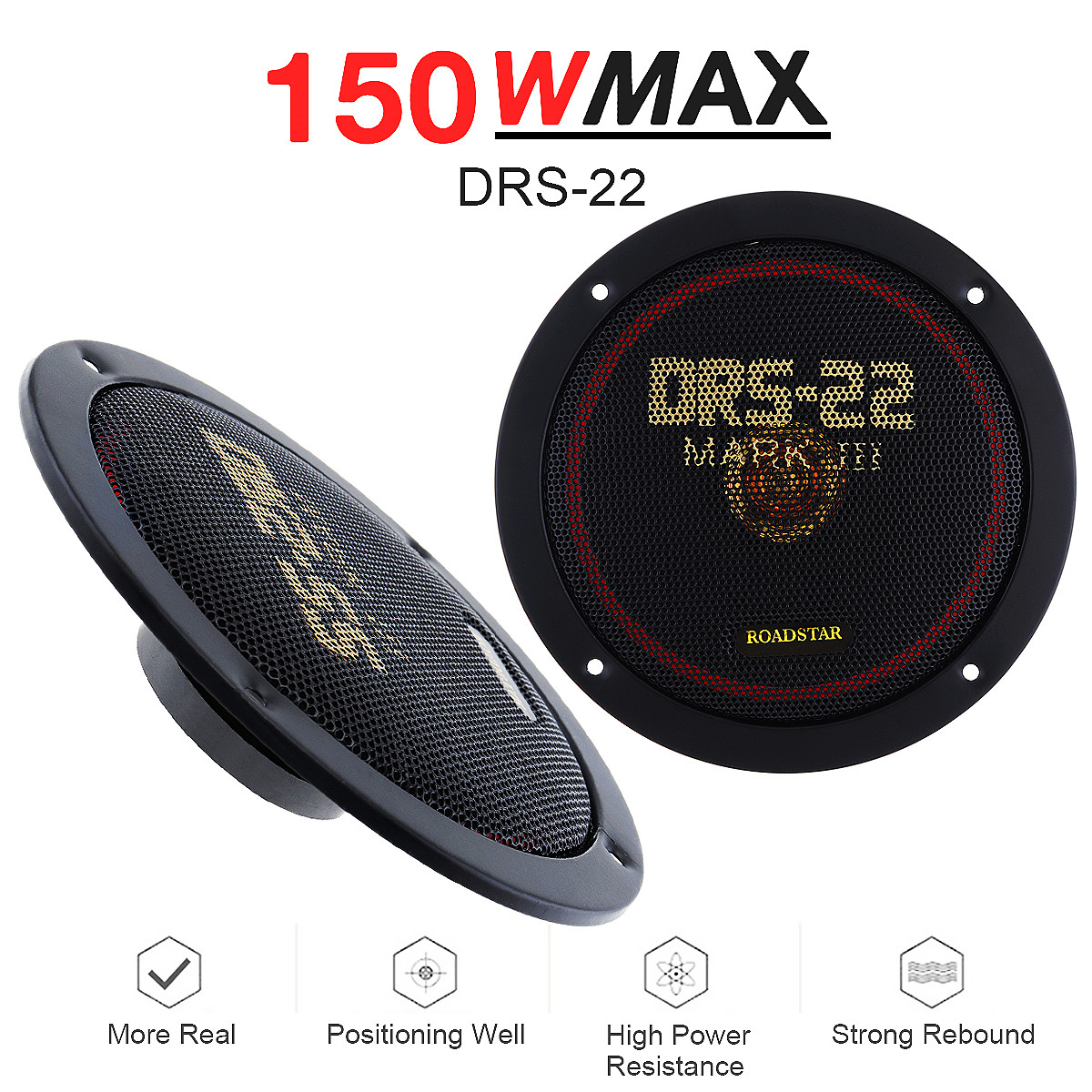 2pcs 6.5 Inch 12V 150W Car Coa - Audio Universal Music recension och pris